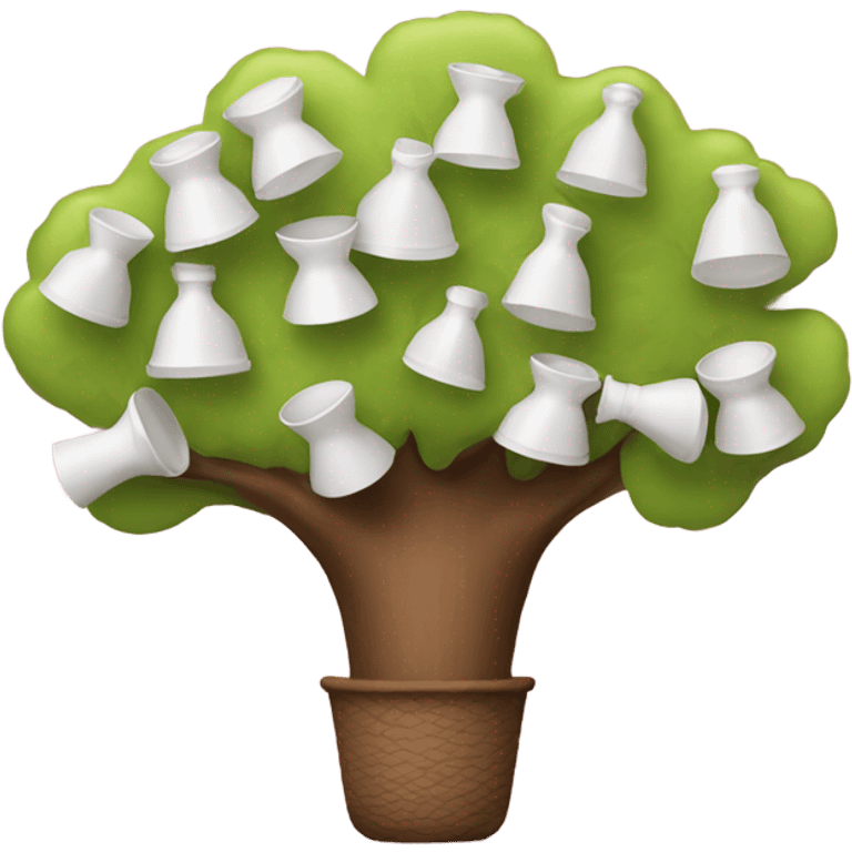 tree made of menstrual cups emoji