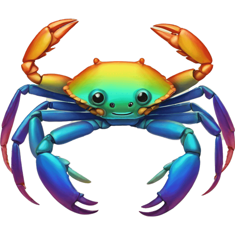 two rainbow crabs emoji