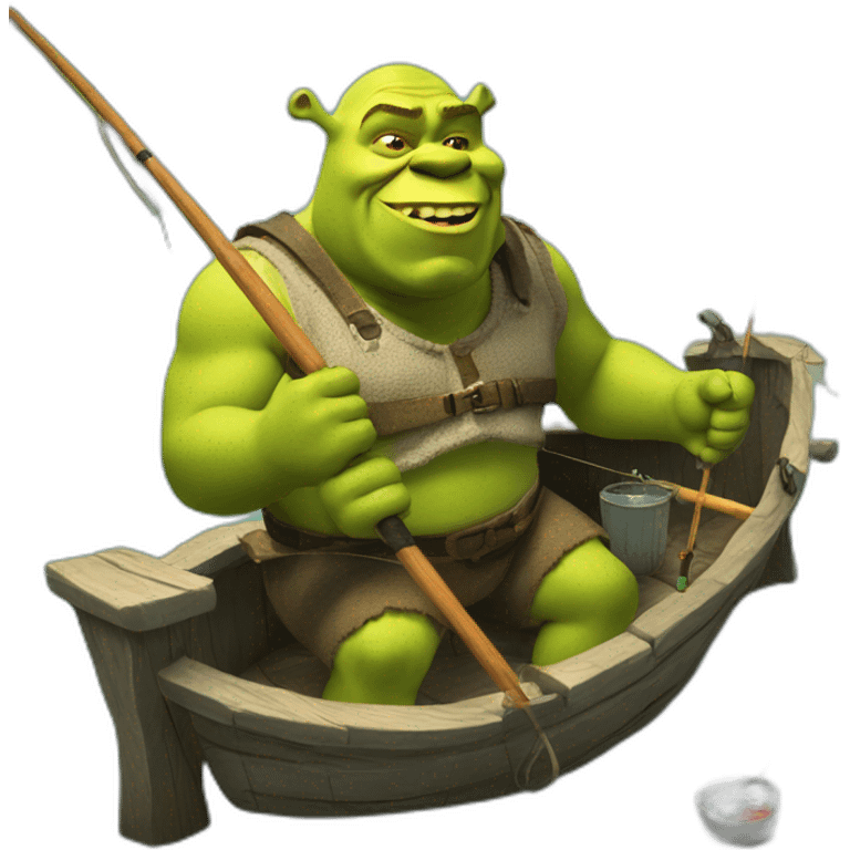 Shrek fishing emoji