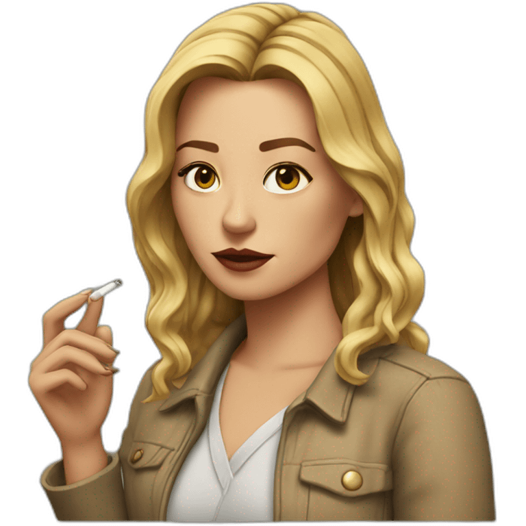 Beth from Yellowstone smoking a cigarette emoji