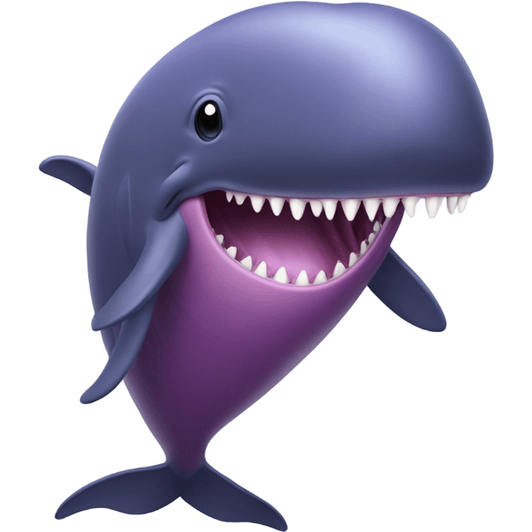 purple sperm whale with open mouth emoji