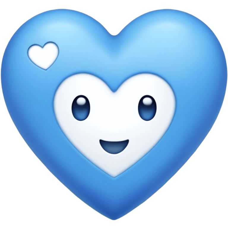 Blue heart with the words Hi Cutie! in the middle  emoji