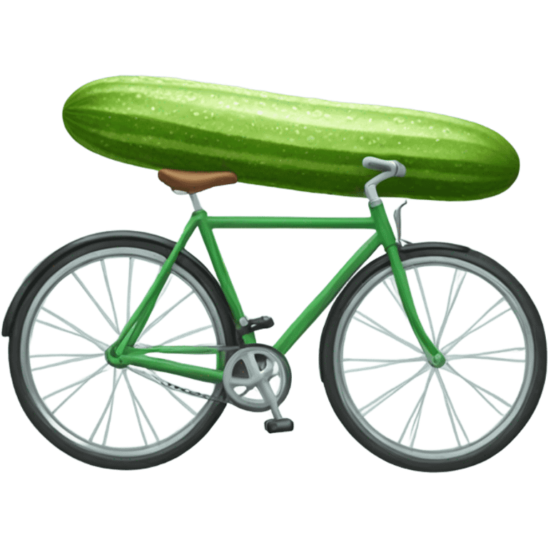 Cucumber on a bicycle seat emoji