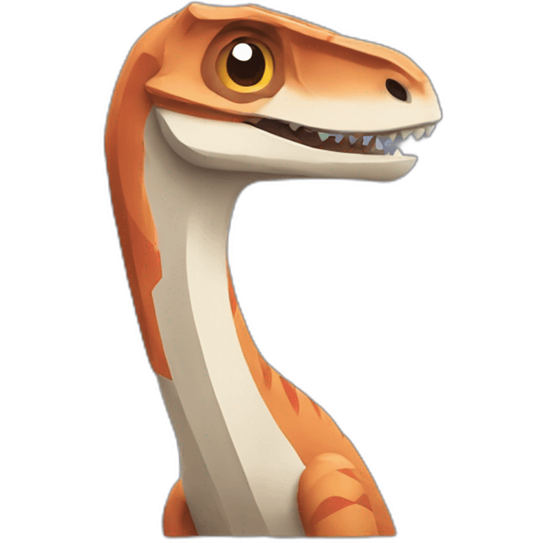 Google pixel style velociraptor emoji