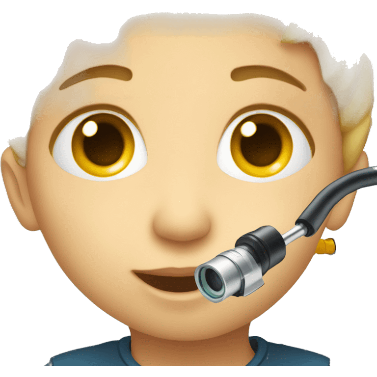 child with phonendoscope emoji