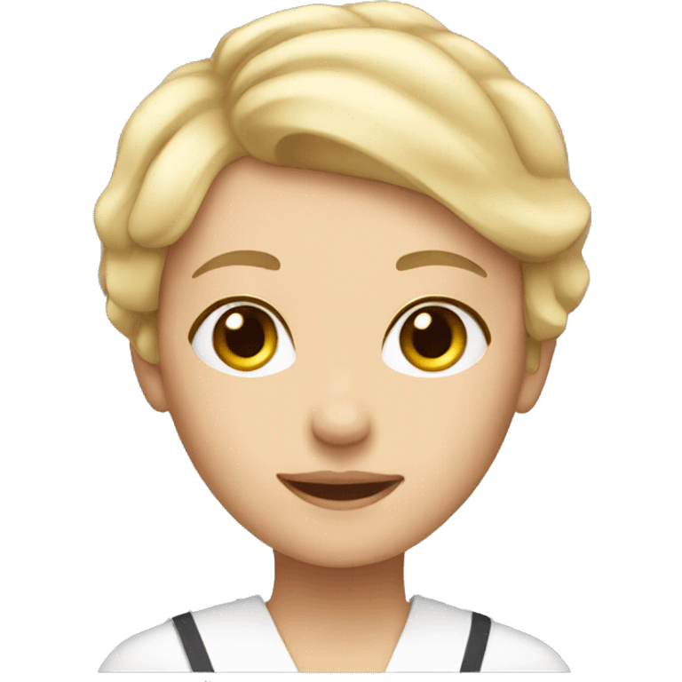 graduate short blond hair girl  emoji