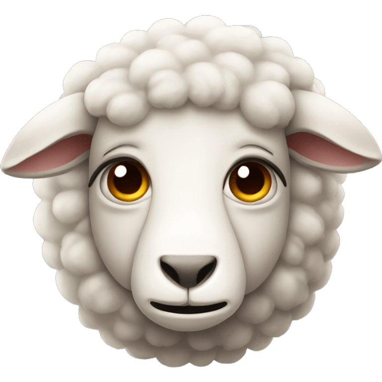 Sheep with angry face emoji