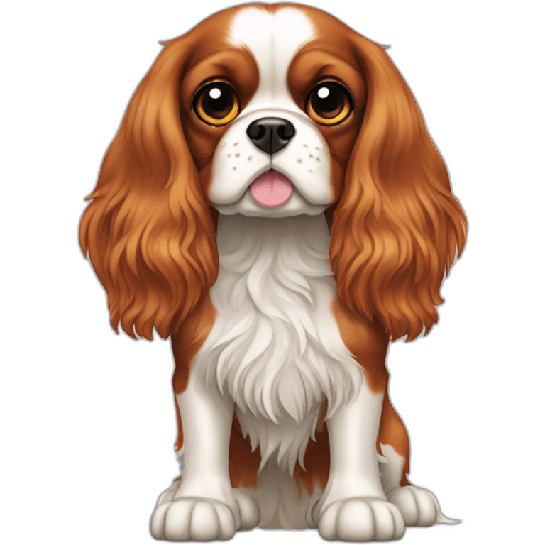  Cavalier King Charles Spaniel full body stand up emoji