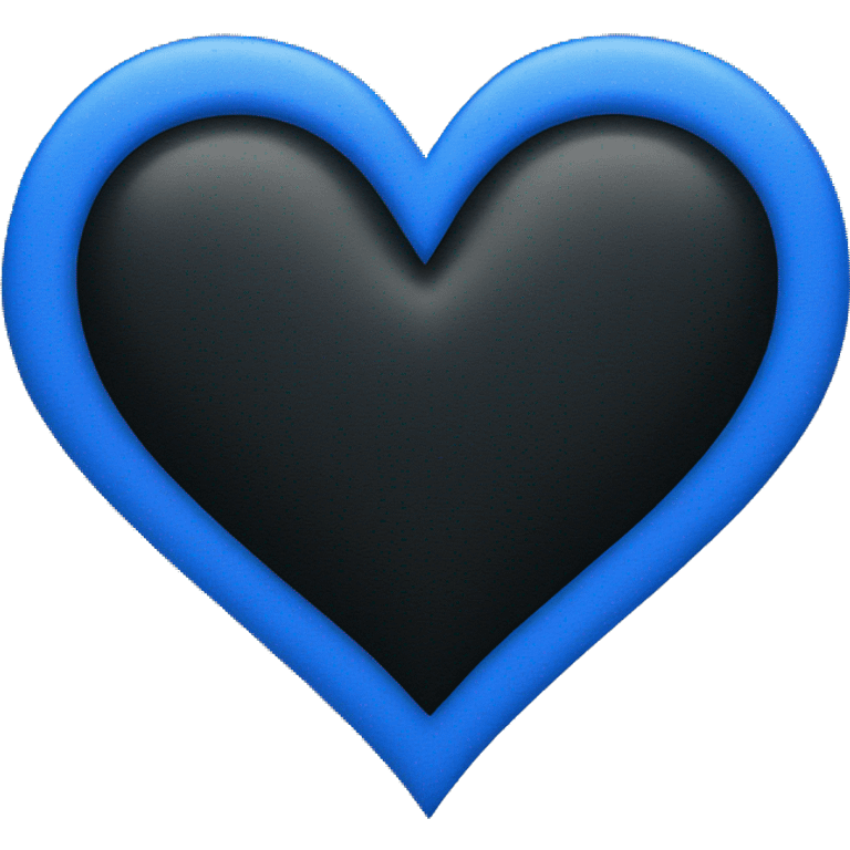 blue and black heart emoji