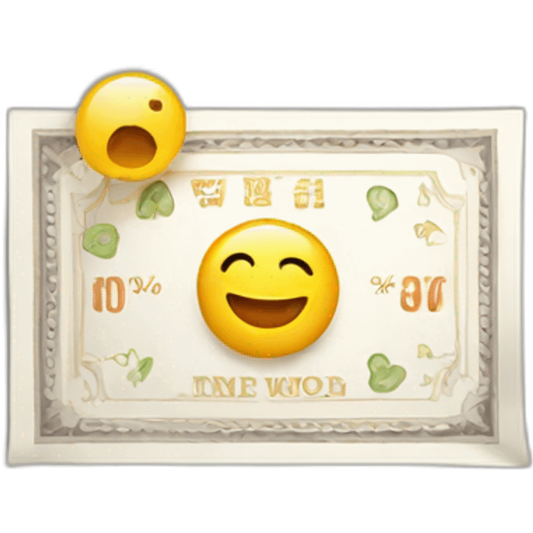 Lucky draw coupon emoji