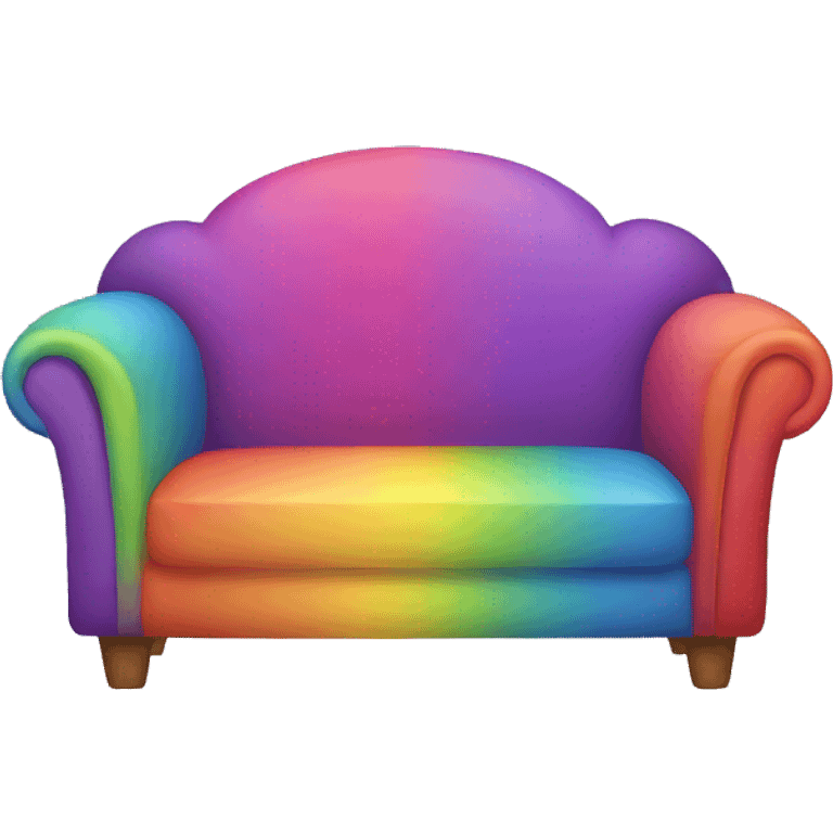 rainbow couch chair  emoji