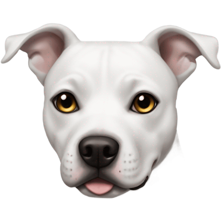 White staffy gray eyes dark ears emoji