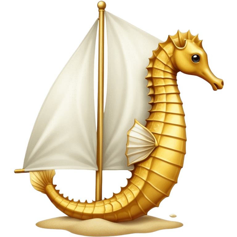 Seahorse with white sail emoji