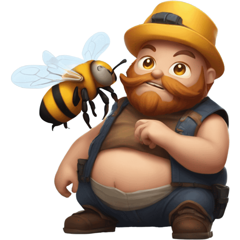 gragas from league of legends holding a bee emoji