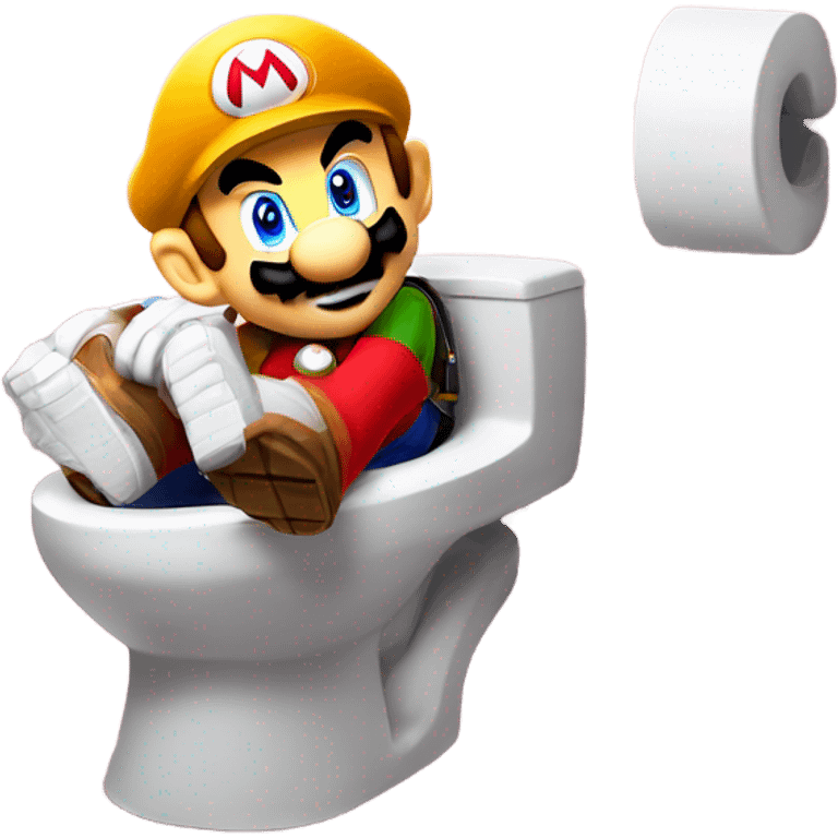 mario kart america in toilet emoji