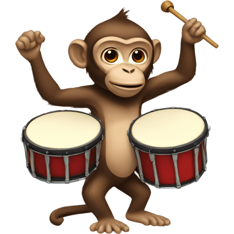 monkey playing a drum emoji