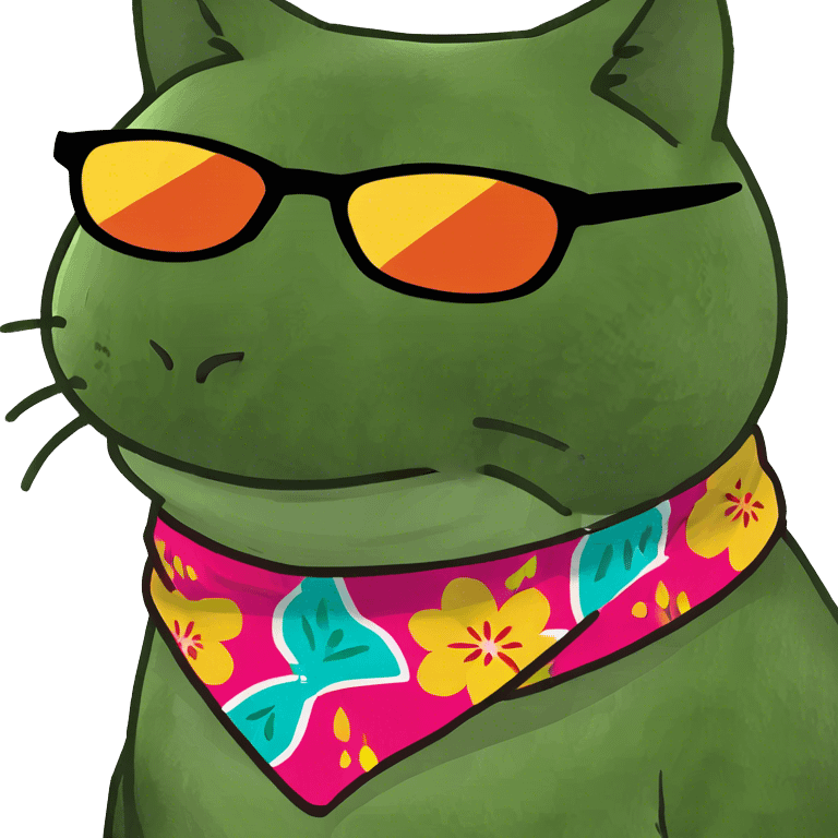 Cat with sunglasses emoji