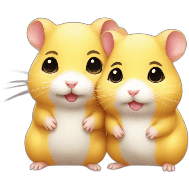 jangalian Hamster couple yellow emoji