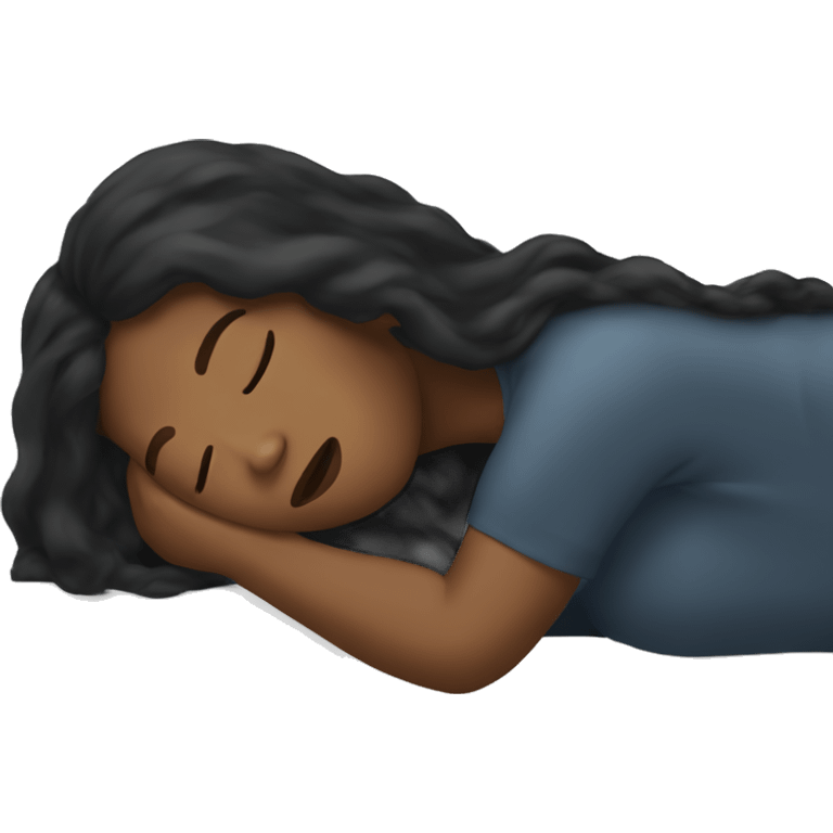 Beautiful black woman long hair snoring  emoji