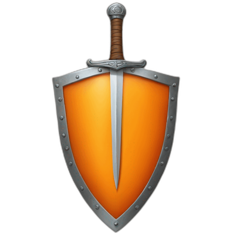 orange shield with a sword emoji