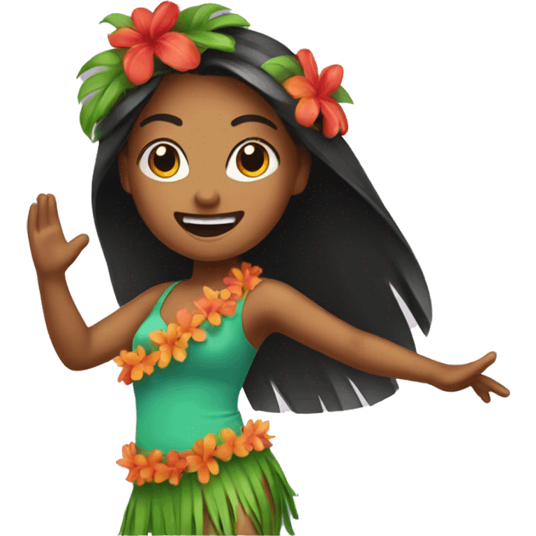 dancing hula girl emoji