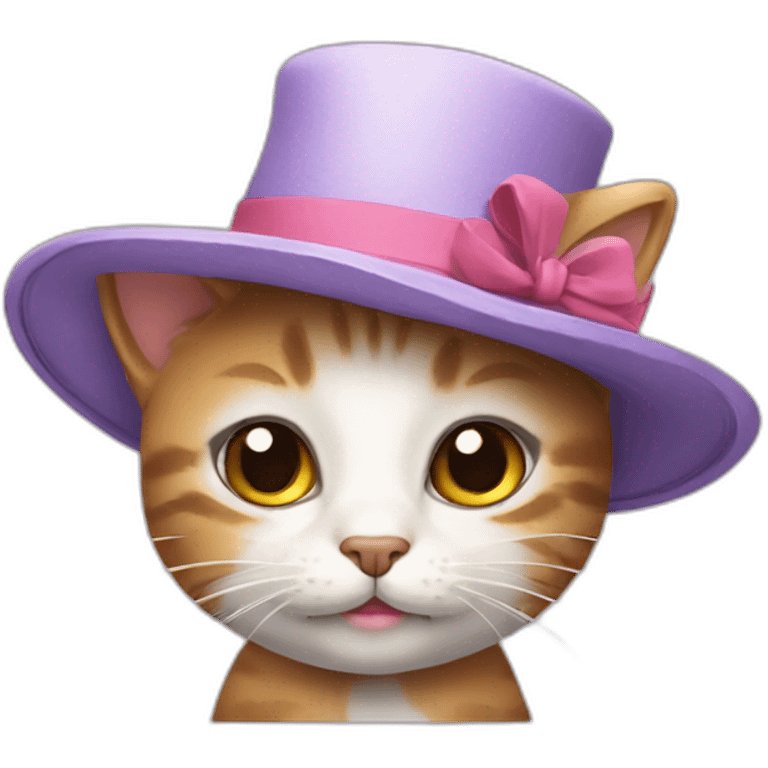 Little cat with little hat emoji