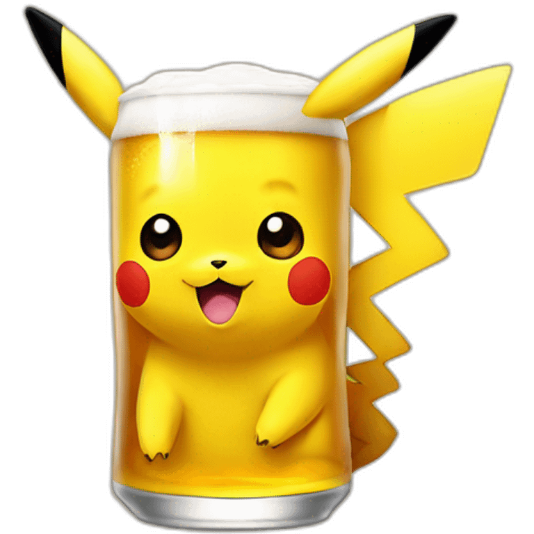 pikachu beer emoji