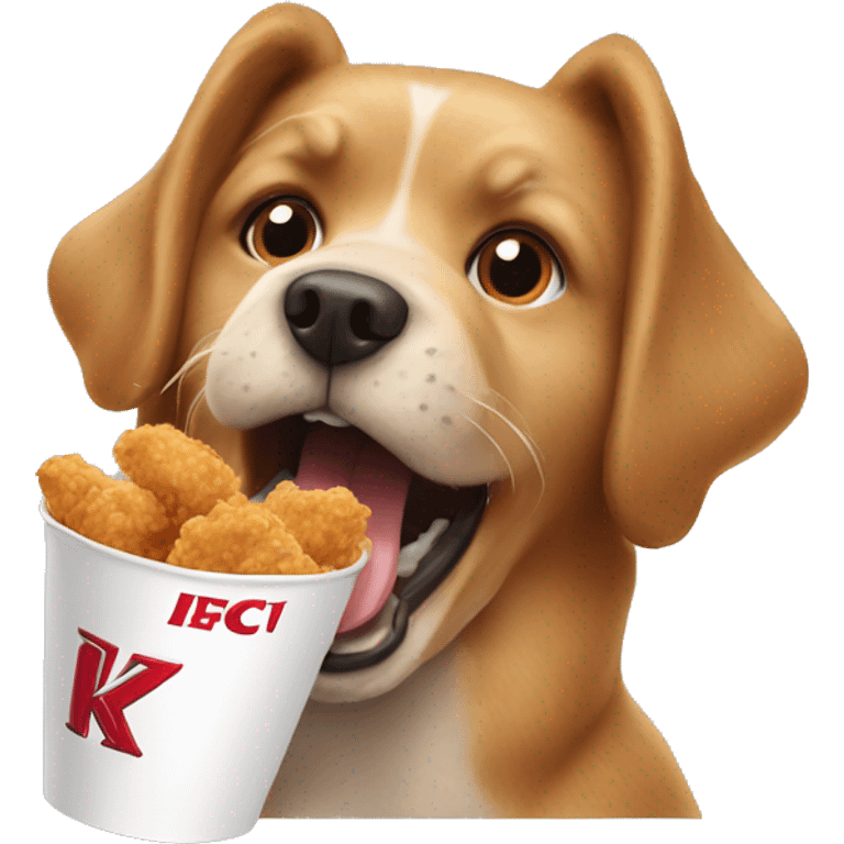 dog eating kfc emoji