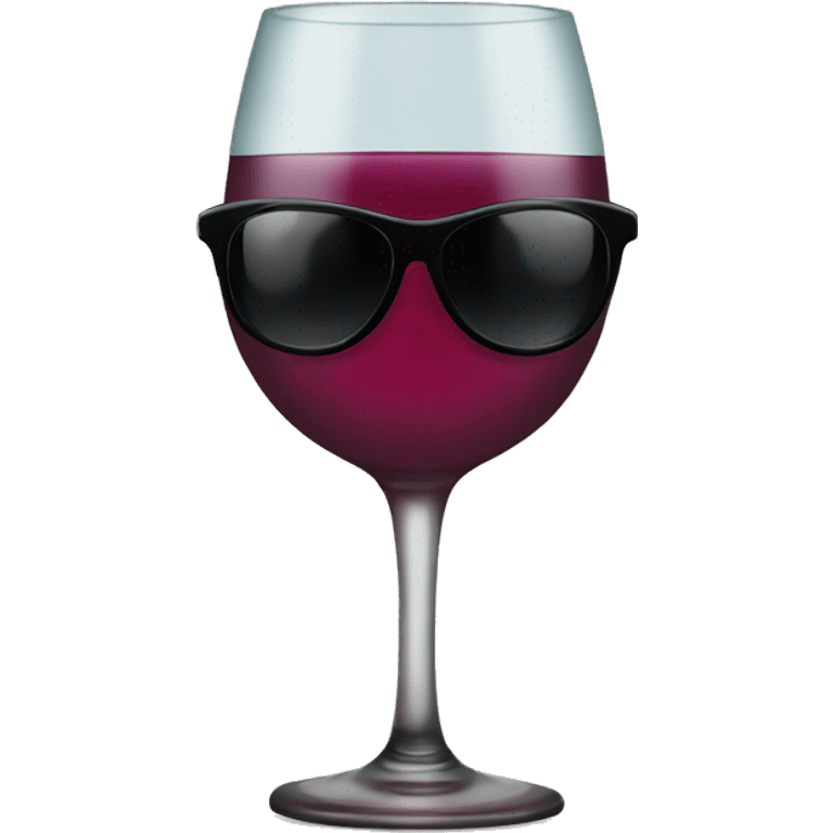 wineglass with sunglasses  emoji