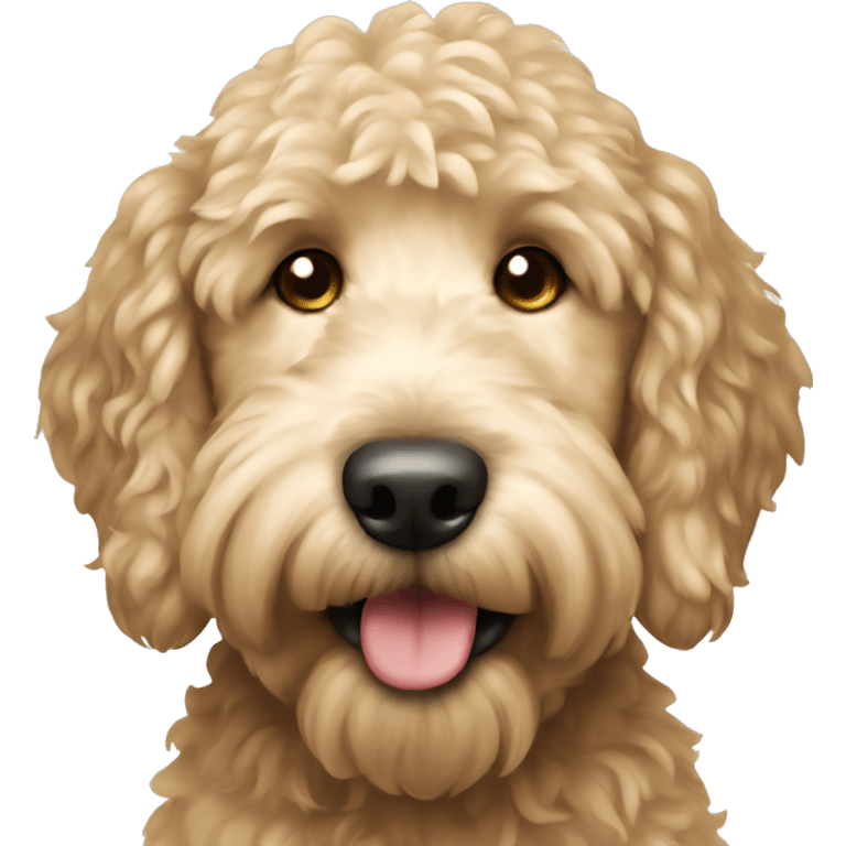 Dog golden doodle  emoji