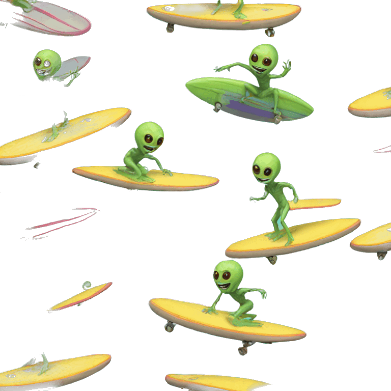 alien surfing emoji