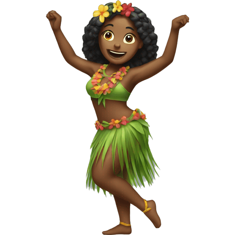 dancing hula girl emoji