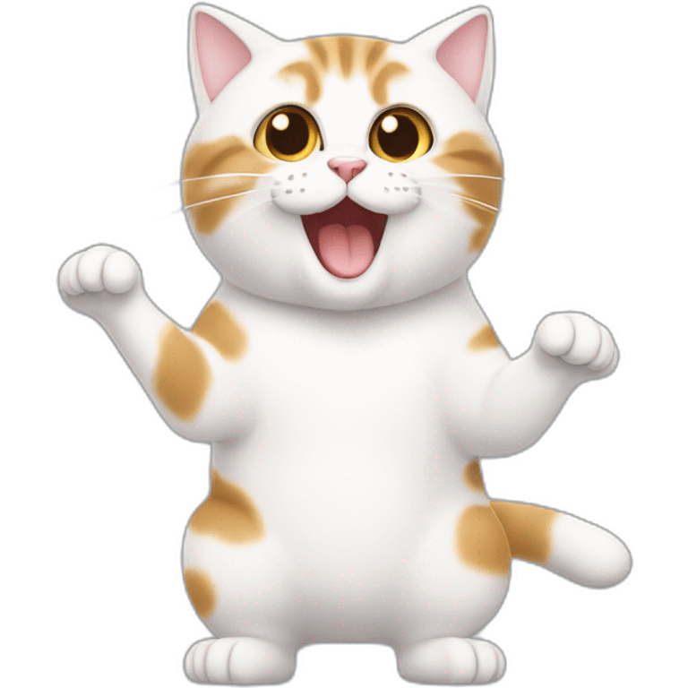 un chat qui se leche la patte emoji