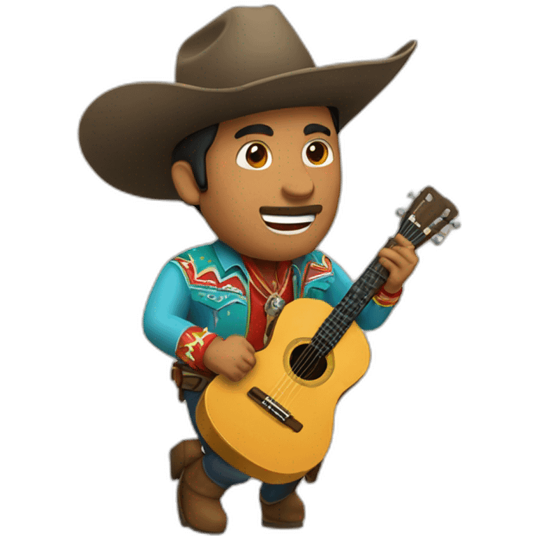 mexican cowboy playing guitar emoji