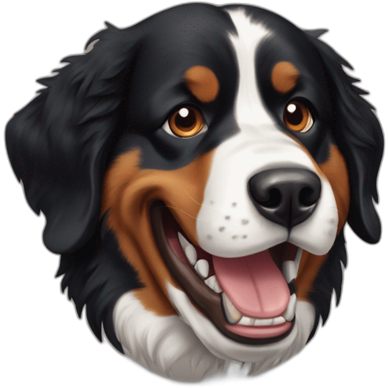 Bernese mountain dog teeth emoji