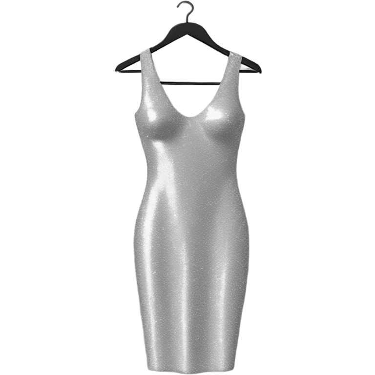 sparkly long bodycon dress on hanger emoji