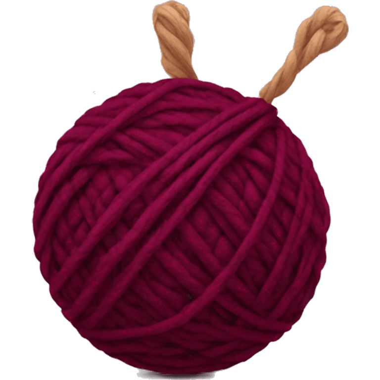 Burgundy yarn ball emoji