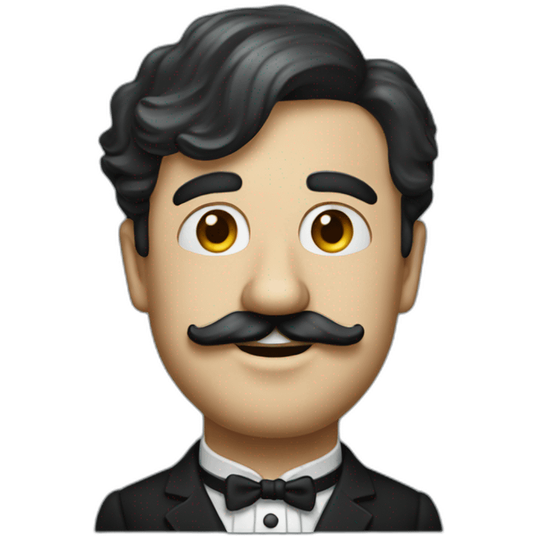 charly chaplin with small beard under nose emoji