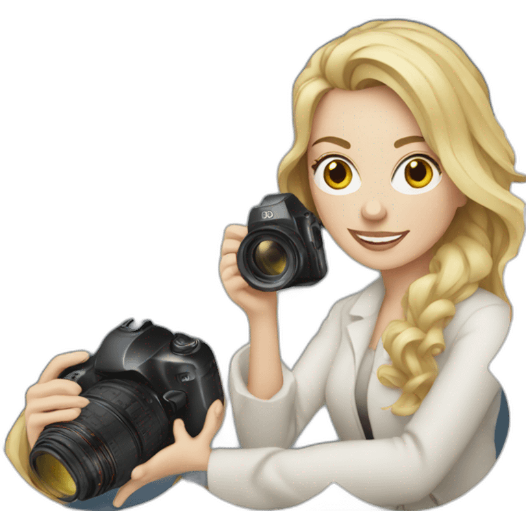 white woman photographer emoji