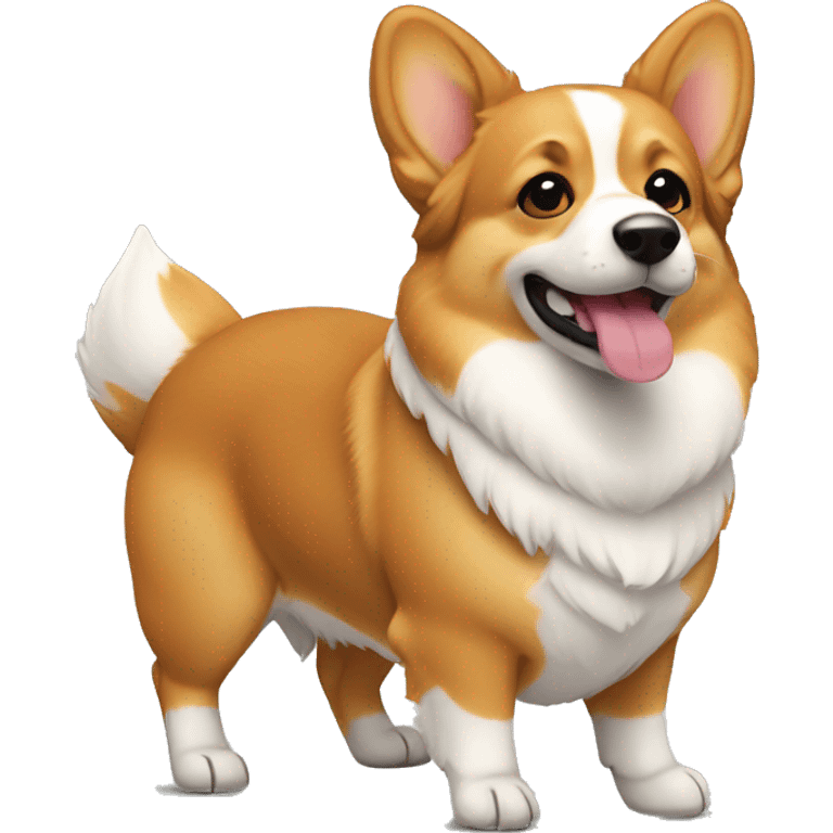 Corgi on back  emoji