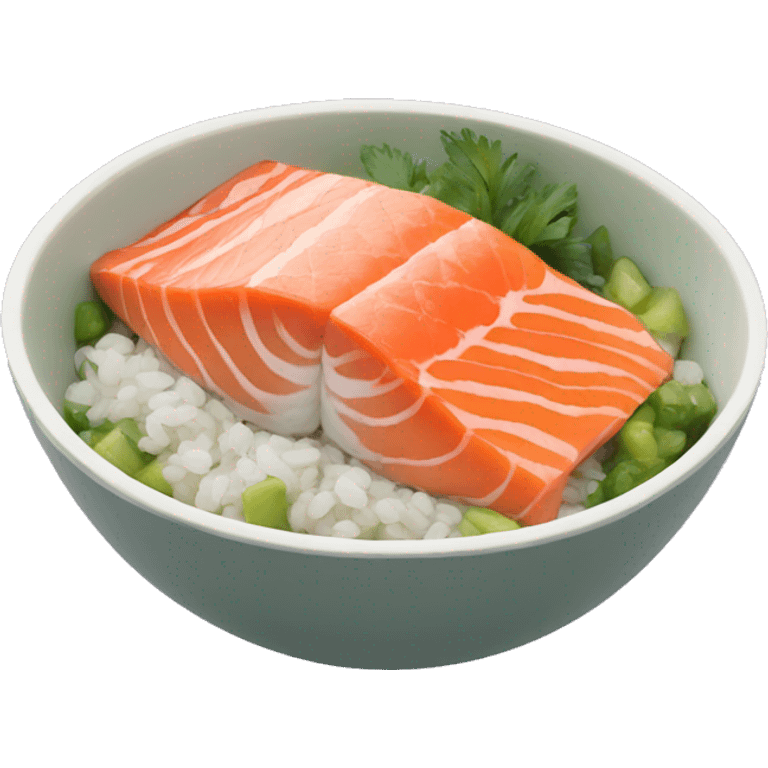 poke bowl salmon emoji