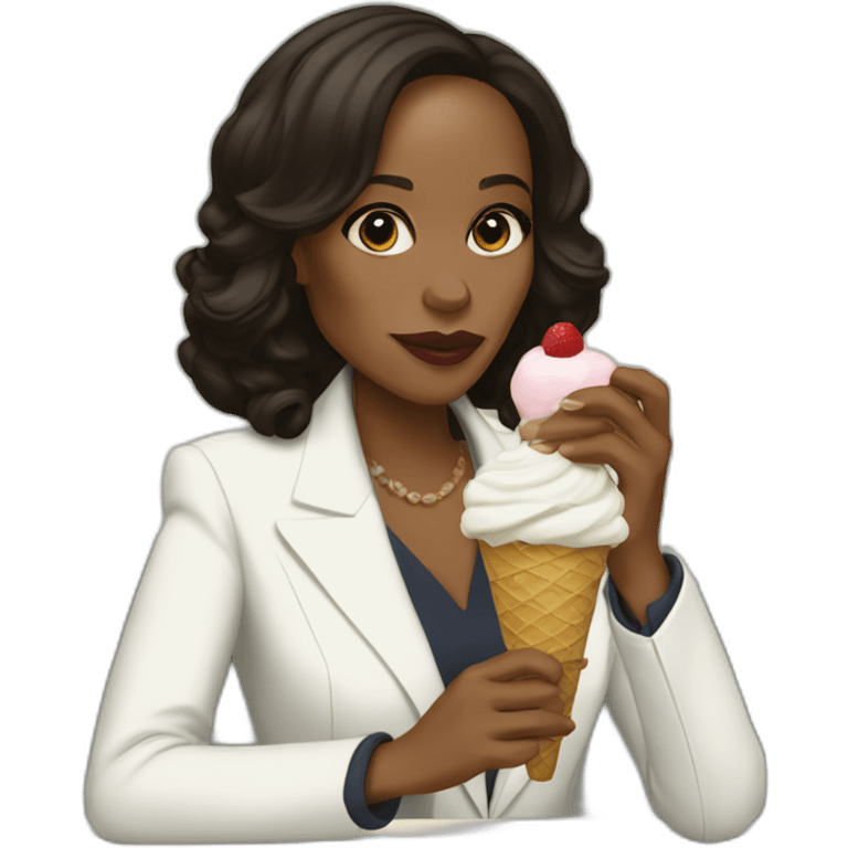 Olivia pope eats an ice cream emoji