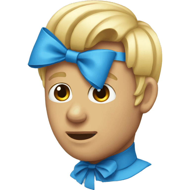 Blue bow emoji emoji