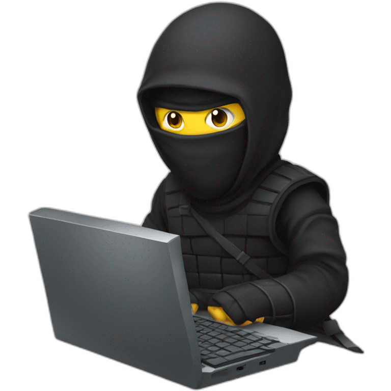 ninja with a computer emoji