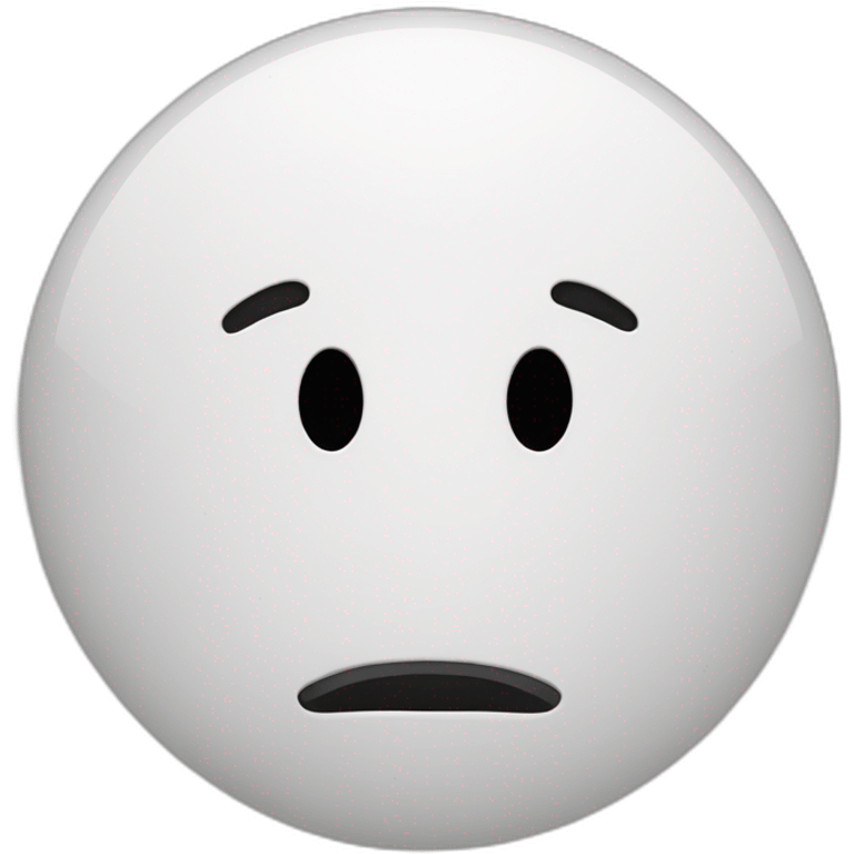 smiley triste qui verse une larme en noir et blanc emoji