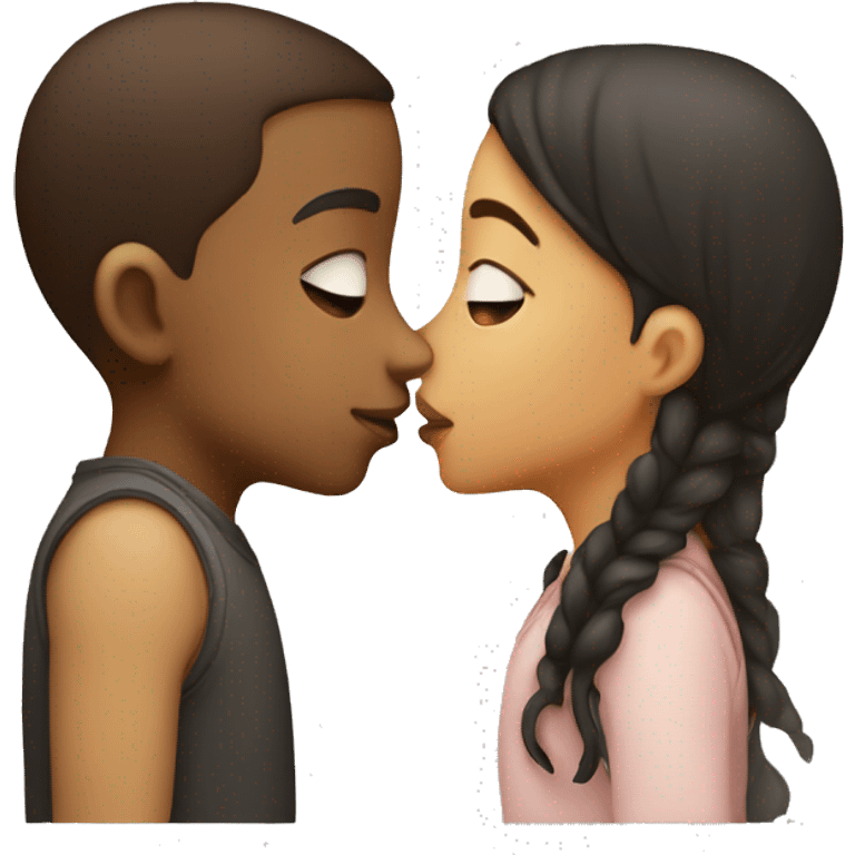 Girl kiss boy emoji