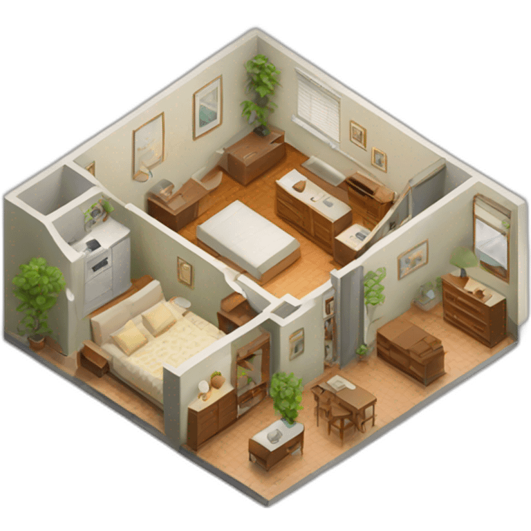 apartment isometric emoji