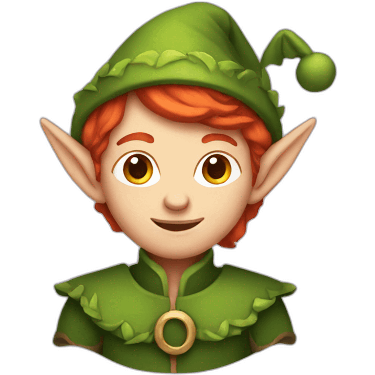 Red-headed elf emoji