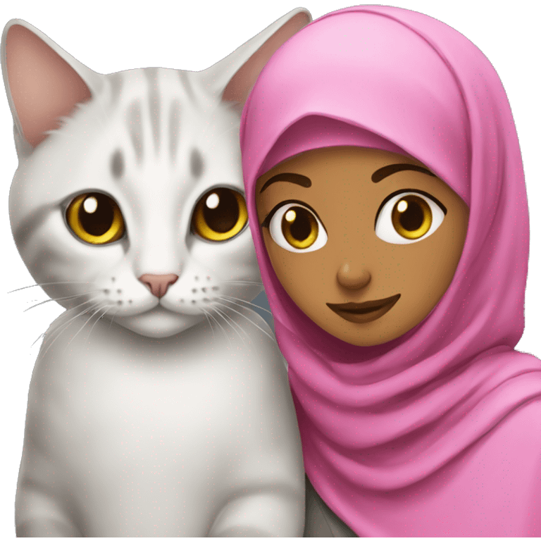 Cat with hijab girl emoji