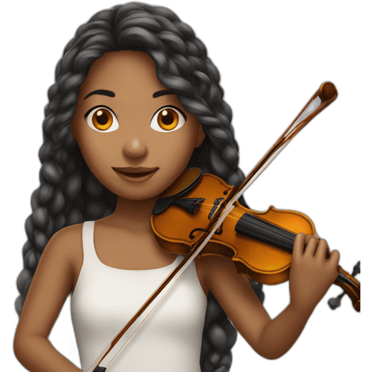 girl violin emoji